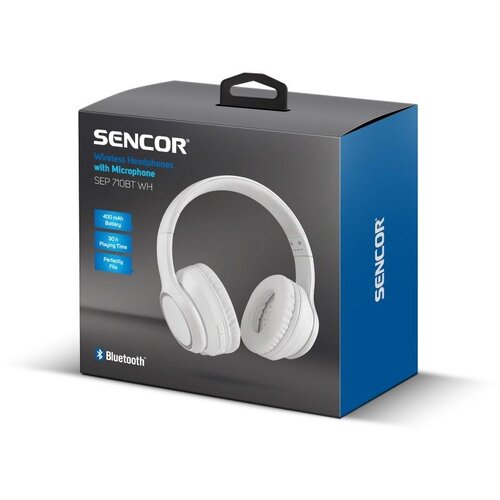 Sencor bluetooth bežične slu&amp;scaron;alice sep 710BT wh Slike