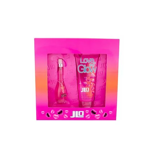 Jennifer Lopez Love At First Glow darilni set toaletna voda 30 ml + gel za prhanje 200 ml za ženske