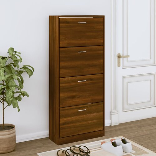 vidaXL Omarica za čevlje rjav hrast 63x24x147 cm inženirski les Cene