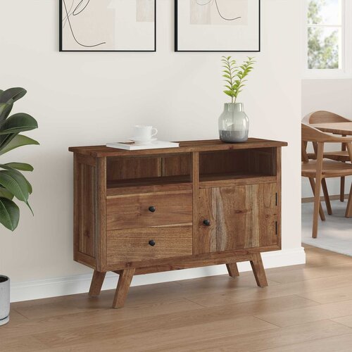  Kreveta s ladicama Prirodna 100 x 30 x 68 cm Čvrsto teak drvo Slike