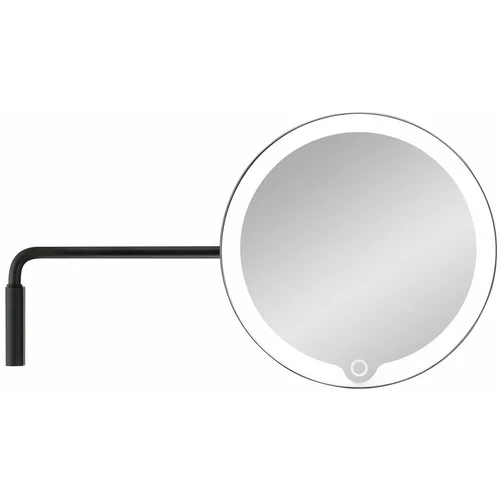 Blomus Črno stensko kozmetično ogledalo z osvetlitvijo LED Modo