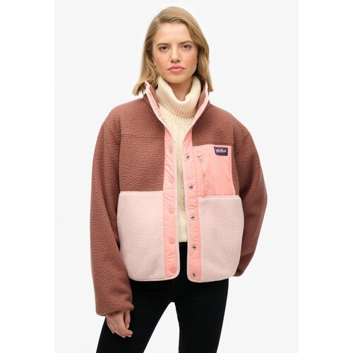 Superdry & Co Colour Block Fleece Jacket Ružičasta Cijene