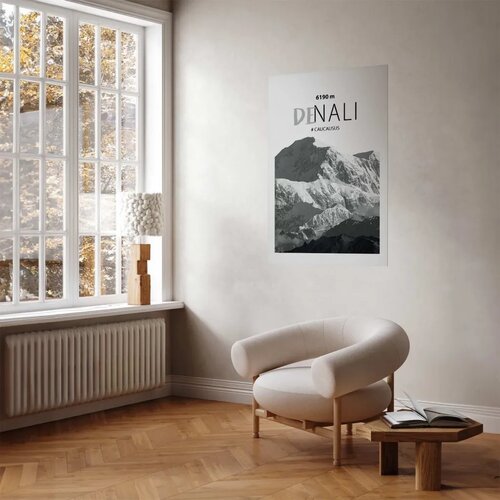  Plakat - Majestic mountain peak Denali mountain crown mountain landscape 29.7x42 Bez okvira s margom Slike
