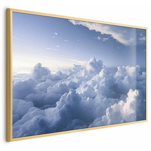  Plakat Aerial Landscapes: Sunbeams Illuminating Puffy Cloud Formations 30x21 Zlatni okvir Cijene