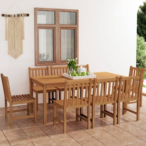  Vrtni blagovaonski set od 9 dijelova 180x90 cm masivno tikovino drvo Cene