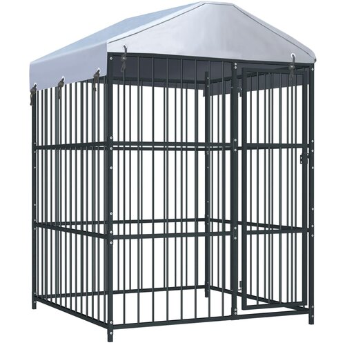vidaXL Vanjski kavez za pse s krovom 150 x 150 x 210 cm Cijene