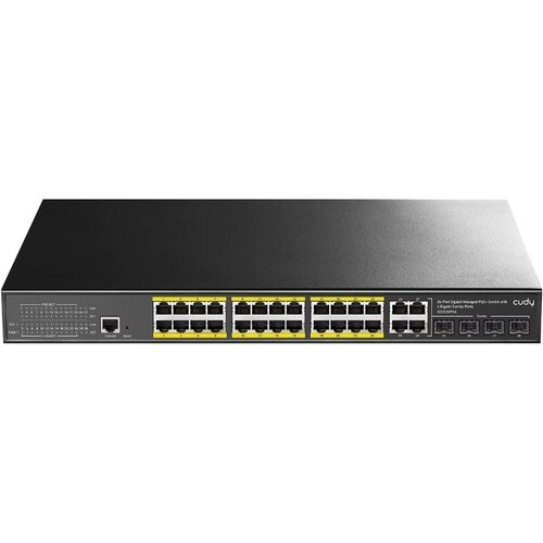 Cudy GS2028PS4 24-Port gigabit poe+ switch with 2 gigabit sfp ports Slike