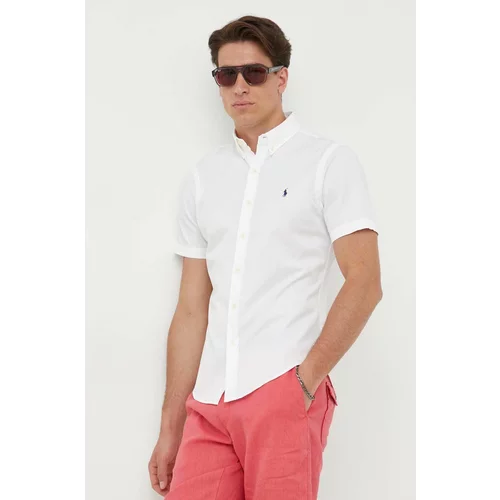 Polo Ralph Lauren Bombažna srajca moška, bela barva