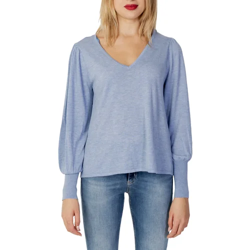 Only MINA SEAWOOL L/S V-NECK PULLOVER KNT 15250886 Plava