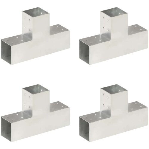 vidaXL Spojniki za stebre 4 kosi T oblike pocinkana kovina 81x81 mm Cene