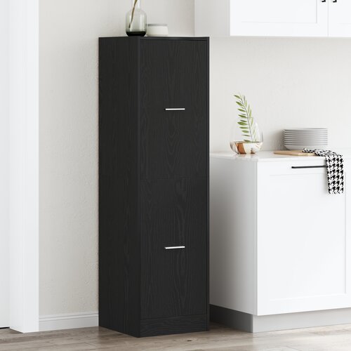 VidaXL Znamenjski kabinet Črni hrast 40x41x144.5 cm Inženirski les Slike