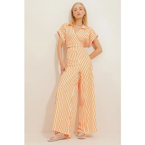 Trend Alaçatı Stili Two-Piece Set - Orange - Regular fit