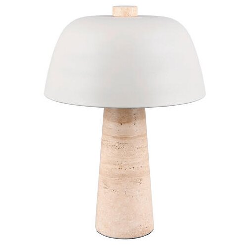 XXXL Bijela/bež stolna lampa s metalnim sjenilom (visina 41 cm) Timba – Cijene