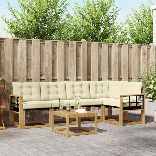  Set vanjskih sofa 6 kom. Bijela i krem Cijene