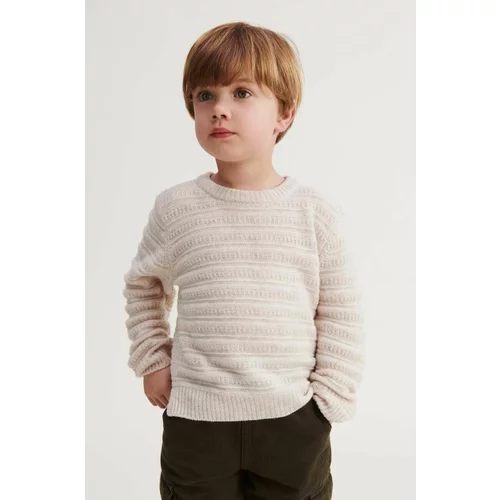 Liewood Otroški pulover s primesjo volne bež barva