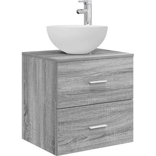 vidaXL Umivalnik s pritrditev na steno Siva Sonoma 49,5 x 41 x 64,5 cm, (5000245005) Cene