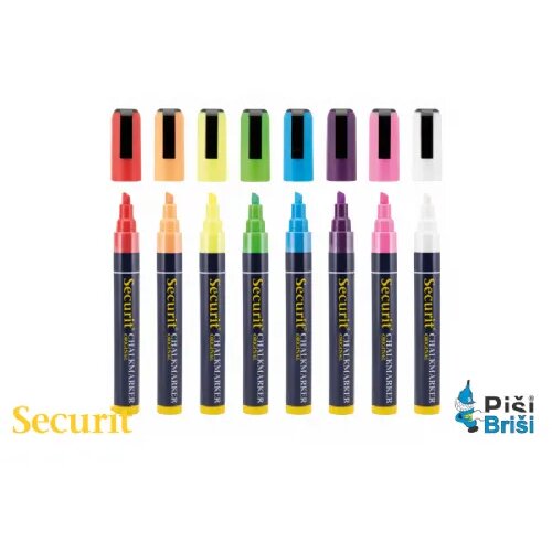 Reflecta Securit MARKERJI s tekočo kredo MEDIUM v osmih NEON barvah SMA510V8 Cene