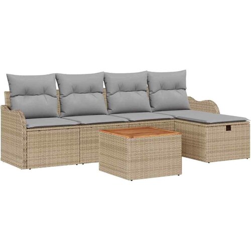  Sjedeća garnitura za vrt 6 kom. poliratan 231 x 117 x 85 cm Slike
