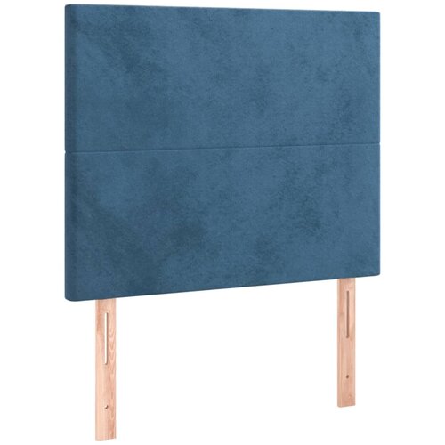 Maison Chic Posteljno vzglavje - Vzglavna omarica 2 kosa temno modro 90x5x78/88 cm žamet, (22077026) Slike