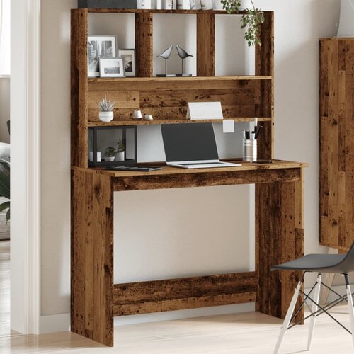  Radni stol s policama boja drva 102x45x148 cm konstruirano drvo Slike