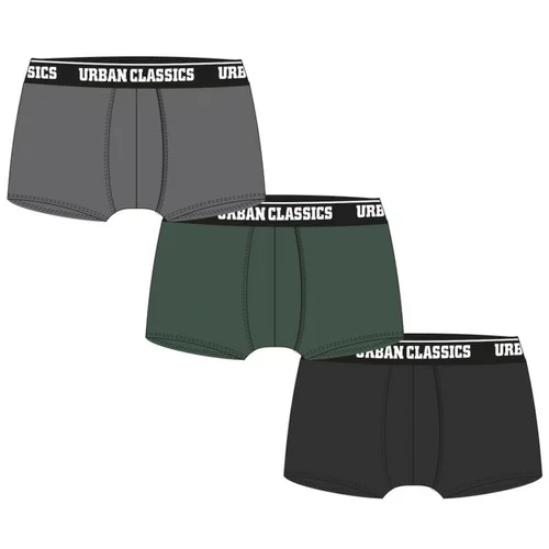 Urban Classics Boxer Shorts 3-Pack Grey/darkgreen/black