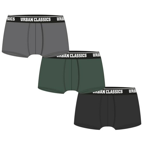 Urban Classics muške bokserice 3-Pack Grey/darkgreen/black Slike