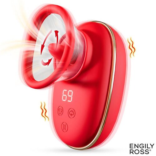 ENGILY ROSS Lizer Vacuum Pump Licking Stimulator with Vibrations Red Slike