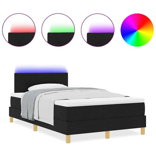 Box spring krevet s madracem Crna 120 x 190 cm tkanina Slike