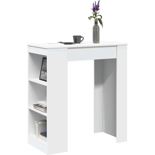  Barski stol s držačima bijeli 95x47x103 5 cm drveni Slike