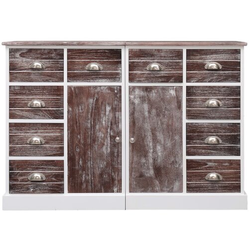 Maison Chic Komoda - Predalnik z 10 predali rjava 113x30x79 cm les, (21720631) Cene
