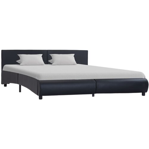 VidaXL Posteljni okvir črno umetno usnje 180x200 cm Slike