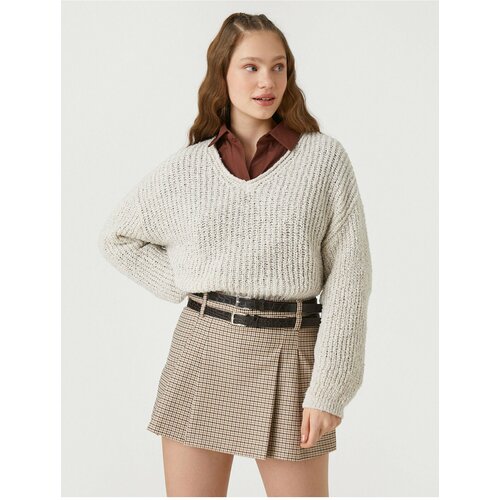 Koton Knit Knitwear Sweater V-Neck Long Sleeve Cene