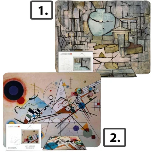 ART & PLAID ODEJA OKRASNA - SLIKA WASSILY KANDINSKY / MONDIRIAN 150 CM, (21211774)