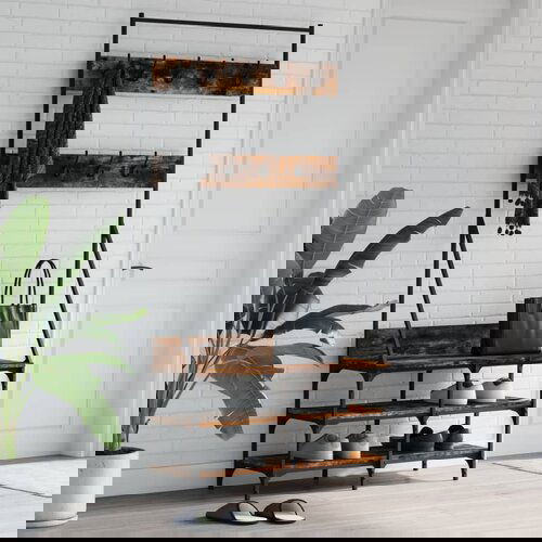 VidaXL Stalak za odjeću i cipele boja hrasta 90x34x184 cm Slike