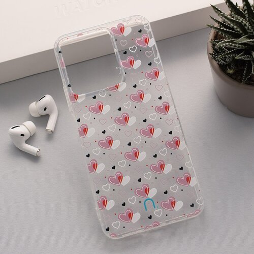 Nanobit Maska za Xiaomi Redmi 13C 4G/ Poco C65 4G Hearts Print Cene