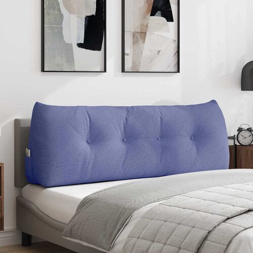 vidaXL Poglavni vzglavnik Jeans modra 140 x 24 x 50 cm blago Cene