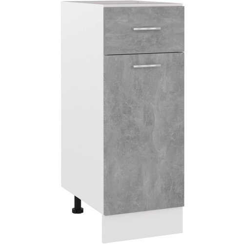 The Living Store Spodnja omarica s predalom betonsko siva 30x46x81,5 cm - Omarica S Predali, (21432012) Slike