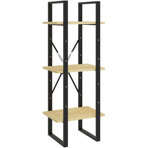VidaXL Knjižna omara 3-nadstropna 40x30x105 cm trdna borovina Slike