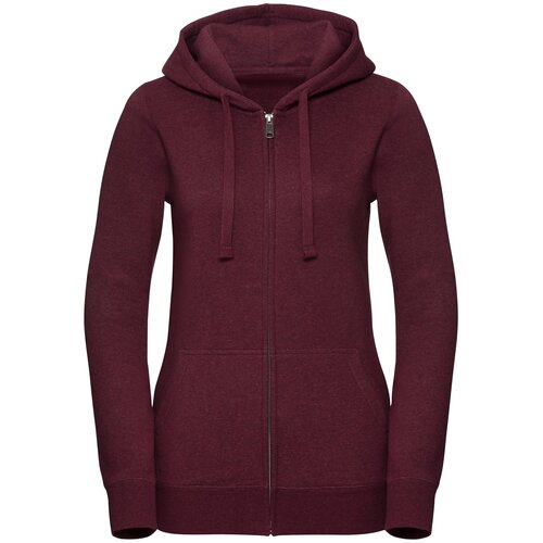 RUSSELL Women's Authentic Melange Zipped Hooded Sweat Cene