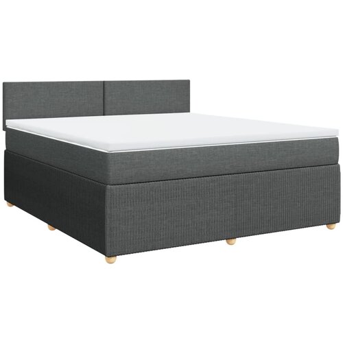 Maison Chic Box spring postelja - Vzmetna postelja z vzmetnico temno siva 180x200 cm blago SL24179, (21890674) Cene