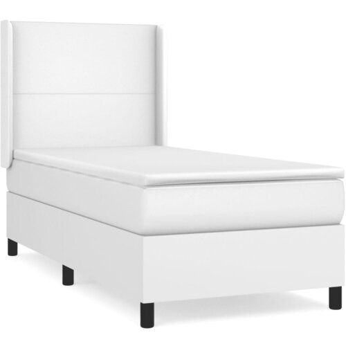 Maison Chic Box spring postelja - Vzmetna postelja z vzmetnico bel 100x200 cm umetno usnje SL14054, (21900502) Cene