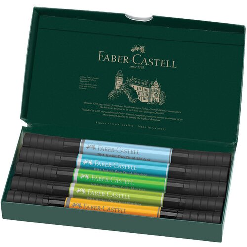 OBOSTRANI PITT ARTIST 5BOJA ANIMALS INDIA INK FABER CASTELL 162008 SORTIRANO Slike