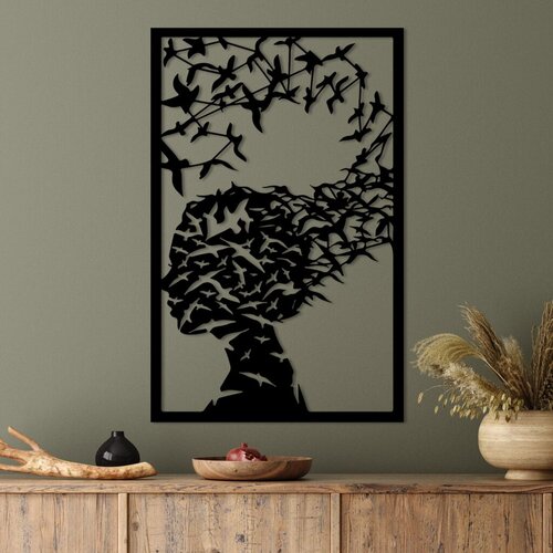 Wallity zidna dekoracija Farfalla-1, 45 x 70 cm, crna Cene