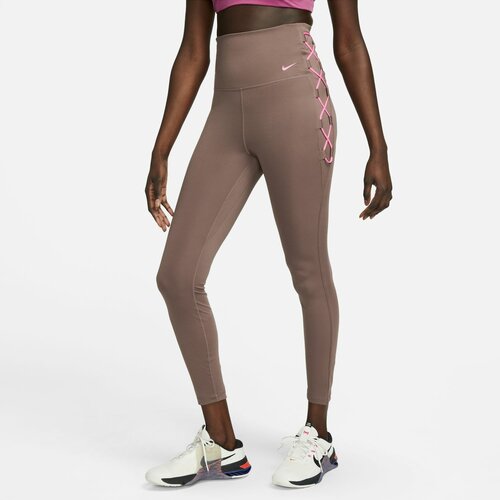 Nike w nk one df hr 7/8 tight nvlty, ženske helanke za fitnes, braon DX0006 Slike
