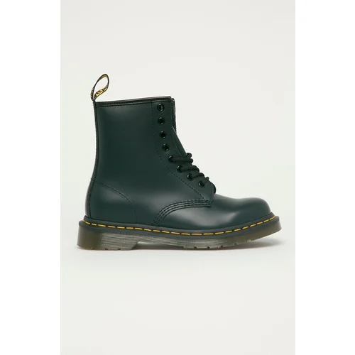 Dr. Martens Kožne čizme 1460 za žene, boja: tamno plava, ravni potplat