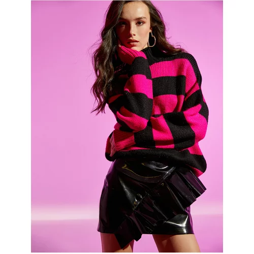 Koton Rachel Araz X - Color Block Turtleneck Sweater
