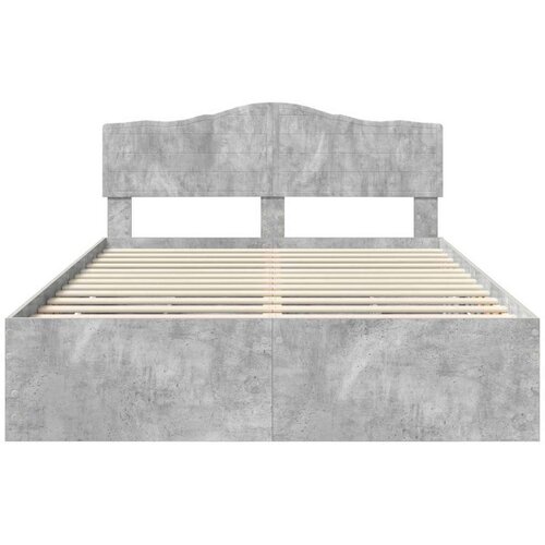  Okvir za krevet s ladicama Betonski sivi 140 x 200 cm - Beton siva 140 x 200 cm Slike