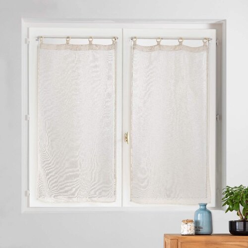 Douceur d int&amp;eacute;rieur Bež prosojne zavese v kompletu 2 ks 60x120 cm Minalisa &amp;ndash; Slike