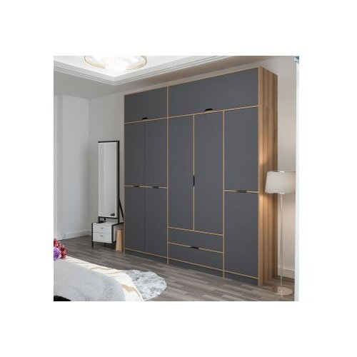 Hanah home Ormar Elina-8909, 232x253x52 cm, Antracit Cene