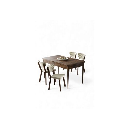 Hanah home Rasklopivi trpezarijski sto i stolice (5 delova) Exve Baroque Cream Cene